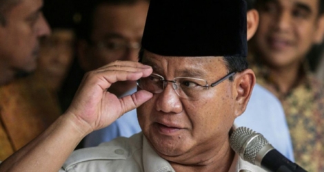 L'ex-général Prabowo Subianto, le 21 mai 2019 à Jakarta, en Indonésie.