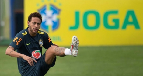 Le footballeur brésilien Neymar lors d'un entraînement à Teresopolis, Brésil, le 25 mai 2019.