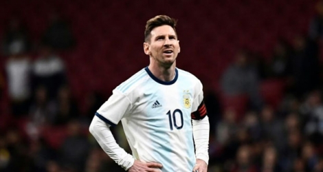 Le joueur de l'Argentine Lionel Messi lors du match amical face au Venezuela à Madrid le 22 mars 2019.