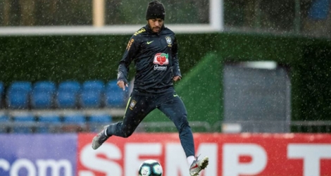 Le Brésilien Neymar en séance d'entraînement à Teresopolis le 3 juin 2019.