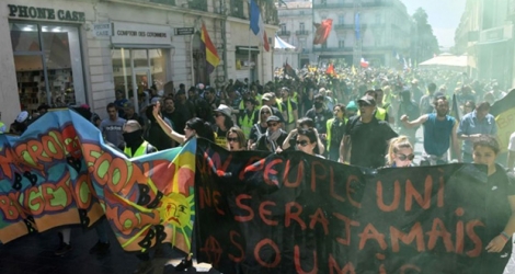 Manifestation de «gilets jaunes» à Montpellier, le 8 juin 2019.