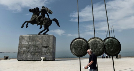 La statue d'Alexandre le Grand à Thessalonnique, le 13 juin 2019 en Macédoine.