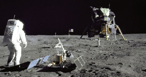 Buzz Aldrin sur la lune en juillet 1969.