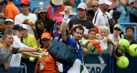Le Britannique Andy Murray éliminé par le Français Richard Gasquet au premier tour du Masters 1000 de Cincinnati le 12 août 2019 Photo Rob Carr. AFP