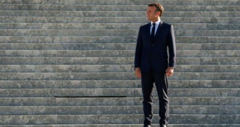 Le président Emmanuel Macron le 22 août 2019 à Chantilly.
