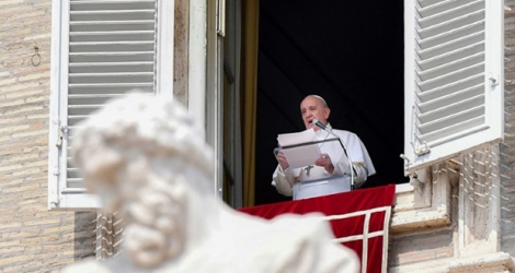 Le Pape François lors de sa prière de l'angelus hebdomadaire le 1er septembre 2019.