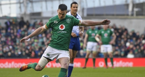 L'ouvreur de l'Irlande Jonathan Sexton lors du match face à la France à Dublin lors du tournoi des Six Nations le 10 mars 2019.