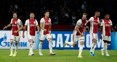 Les joueurs de l'Ajax lors de la victoire sur Lille 3-0 à Amsterdam en Ligue des champions le 17 septembre 2019.