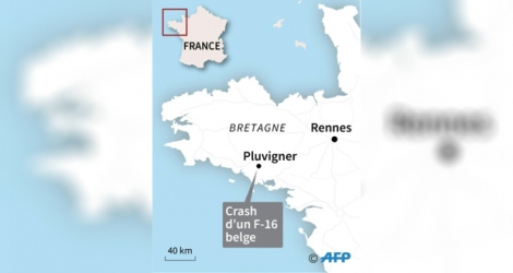 Un F-16 belge s'écrase en Bretagne.