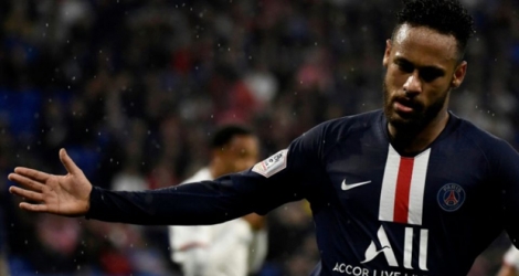 La star du PSG Neymar auteur du but décisif sur le terrain de Lyon, le 22 septembre 2019 à Décines-Charpieu.