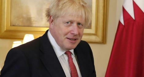 Le Premier ministre Boris Johnson arrive à une cérémonie à Londres, le 20 septembre.