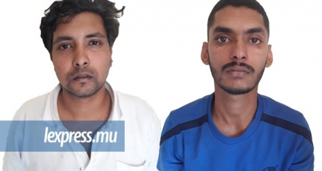 Avinash Buleeram (a gauche) et Shivam Pertaub ont été arrêtés.