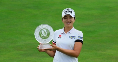 La Sud-Coréenne Hur Mi-jung remporte le tournoi LGPA d'Indianapolis, le 29 septembre 2019.