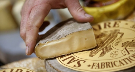 Fromages de Saint-Nectaire le 26 février 2015 lors du salon de l'agriculture à Paris.