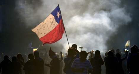 Manifestation antigouvernementale à Santiago du Chili, le 22 novembre 2019.