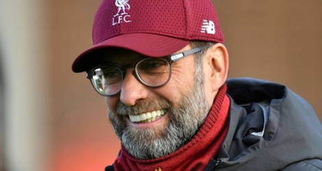 Le technicien allemand de Liverpool, Jürgen Klopp, lors d'une séance d'entraînement, le 9 décembre 2019 à Liverpool.