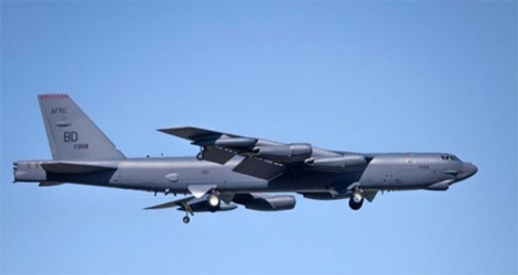 Un bombardier B-52 de l’U.S. Air Force comme ceux qui ont été envoyés à Diego Garcia (crédit Fox News)