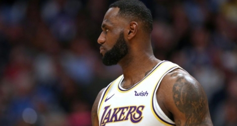 LeBron James des Los Angeles Lakers face aux Denver Nuggets, en NBA, le 3 décembre 2019 à Denver Photo MATTHEW STOCKMAN. AFP