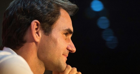 Le joueur suisse de tennis Roger Federer en conférence de presse le 5 février 2020 au Cap en Afrique du Sud.