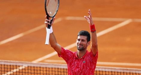 Le numéro un mondial de tennis Novak Djokovic lors d'un match en Croatie.