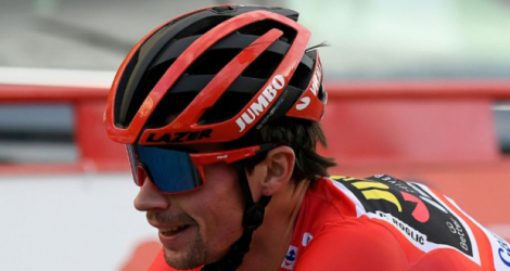 Le Slovène Primoz Roglic remporte le Tour d'Espagne à l'issue de la 18e et dernière étape, le 8 novembre 2020 à Madrid Photo OSCAR DEL POZO. AFP