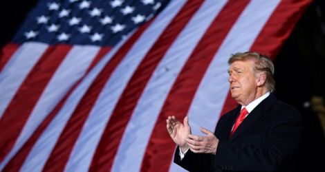 Le président américain Donald trump s'exprime depuis Dalton, en Géorgie, le 4 janvier 2021. Photo MANDEL NGAN. AFP