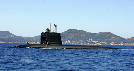Le SNA Perle, ici dans la rade de Toulon en juin 2020, est un sous-marin de classe Rubis, comme le Emeraude, déployé en mer de Chine méridionale.