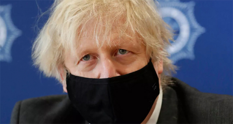 Le Premier ministre britannique, Boris Johnson, présente, lundi 22 février, son plan pour sortir l'Angleterre du confinement. © Alastair Grant, AFP