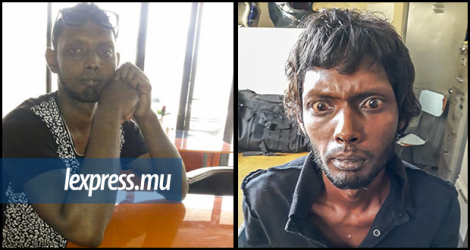 A gauche, une photo de Sanjay Nalhury prise par un de ses proches, il y a quelque temps… et à droite, le jeune homme après être tombé dans la drogue.