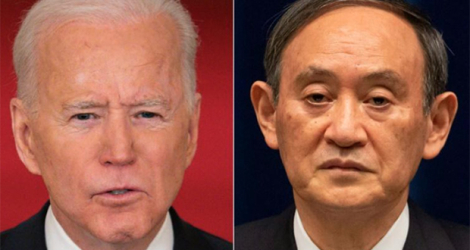 Le président américain Joe Biden va accueillir le Premier ministre japonais Yoshihide Suga pour son premier sommet bilatéral afp.com - Mandel NGAN, Yuichi YAMAZAKI