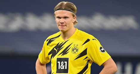 Le buteur prodige du Borussia Dortmund Erling Haaland, estimé autour de 100 millions d'euros.