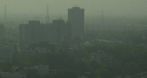 Vue de New Delhi un jour de forte pollution, le 12 mai 2021 en Inde ©Arun SANKAR , AFP