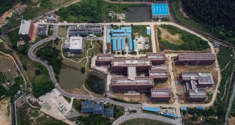 Vue aérienne du laboratoire P4 de l'Institut de virologie de Wuhan (Chine) en mai 2020.