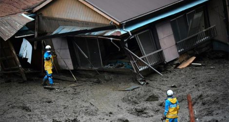 Une maison détruite par la coulée de boue d'Atami, le 5 juillet 2021.