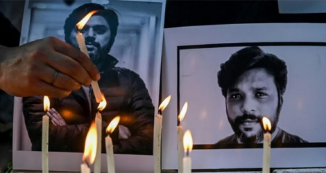 Danish Siddiqui, un photographe indien de Reuters, tué en Afghanistan, à Calcutta le 16 juillet 2021.