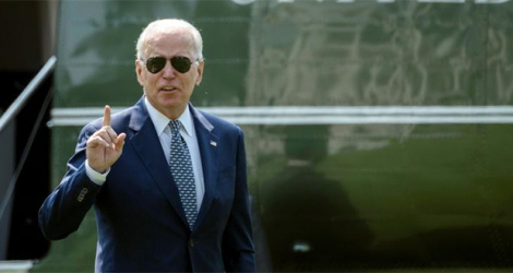 Joe Biden à son arrivée à la Maison Blanche le 10 août 2021.