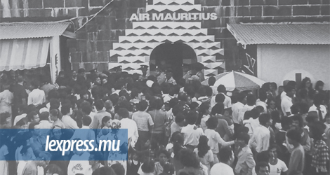Le stand d’Air Mauritius inaccessible au public.