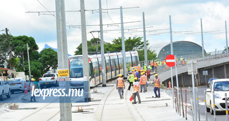 Les essais du tram sur un tronçon de la phase 2B auront lieu durant tout le mois de mars.  © Aurélio Prudence