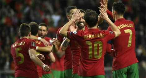 Les Portugais vainqueurs de la Turquie sans trembler en barrages du Mondial à Porto, le 24 mars 2022.