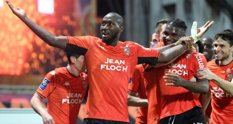 Les Lorientais ont surclassé Saint-Etienne avec notamment un doublé d'Ibrahima Koné au stade du Moustoir, le 8 avril 2022.