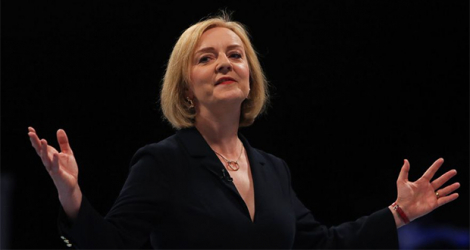 Liz Truss, candidate au poste de Premier ministre britannique, le 23 août 2022 à Birmingham.