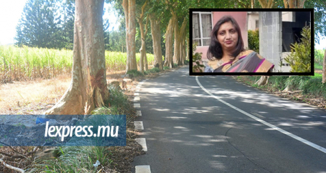 C’est dans ce virage que la voiture où se trouvait la victime de l’accident, Vishwanee Ramdoss, a percuté un arbre.