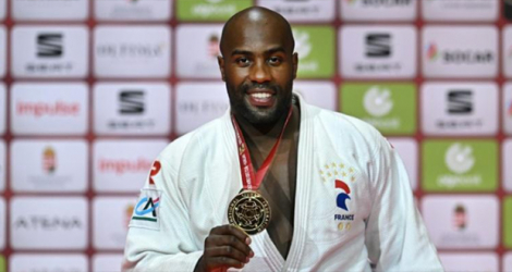 Le champion de judo français Teddy Riner, le 10 juillet 2022 après sa victoire au Grand Slam de Budapest.