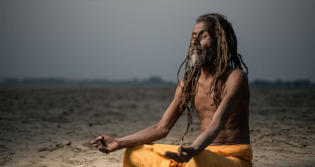 Un sadhu, en pleine méditation
