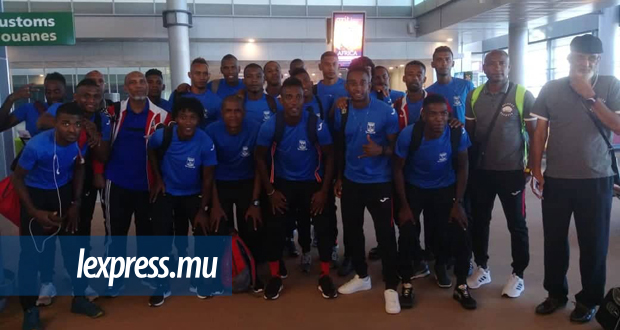 Le Club M au départ de l’aéroport SSRN hier. Il affronte le eSwatini demain. Le Club M au départ de l’aéroport SSRN hier. Il affronte le eSwatini demain.