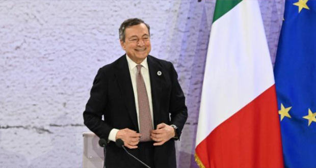 Le Premier ministre italien, Mario Draghi, le 31 octobre 2021 à Rome.