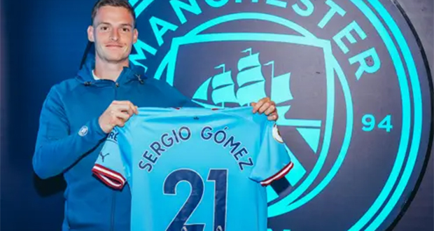 Sergio Gomez, 21 ans, international Espoirs, en provenance d'Anderlecht.