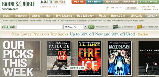 Barnes & Noble se lance dans la librairie en ligne