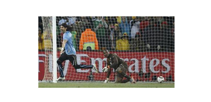 Mondial 2010: l''Uruguay rouge de bonheur, le Brésil rit jaune
