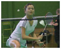 Badminton – Championnats du Monde à Paris :Karen Foo Kune en action